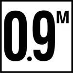 Inlays Ceramic Smooth 0.9 M Depth Marker 6"x 6" Tile, 4" Font, C612709 Holiday Sale