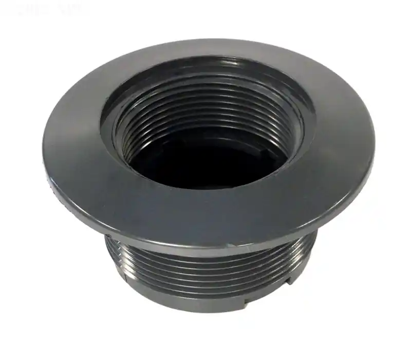 Save Now Waterway Plastics Dark Gray Return Wall Fitting 1.5" FPT Thru, 215-9179-DKG