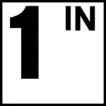 Inlays Smooth Frost-Proof Waterline Depth Marker, 1 IN, 6" x 6" Tile, 1/4" Thick, Ceramic White Tile with Black Legend, 4" Letter, C610501 Last Chance