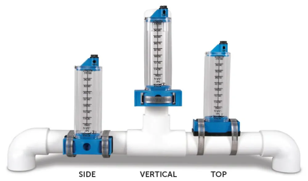 Rola-Chem Flowmeter Vertical Mount 2.5in.pipe size 60 to 240 gpm Premium