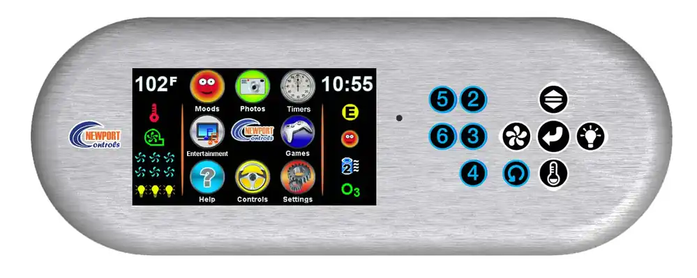 Spa Side Control EleCenteronic Menu Driven Full Color 6" 'Cable Price Cut
