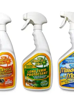 Holiday Sale MiracleMist Instant Mold and Mildew Stain Remover, Protectant, and Cleaner Bundle - 32 oz. each