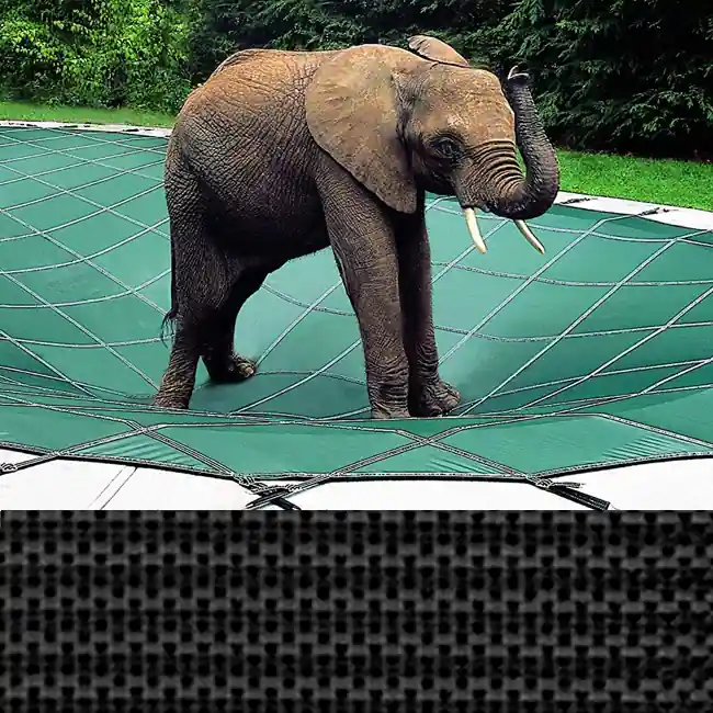 Loop-Loc - 20 x 44 Black Mesh Rectangle Safety Cover for Inground Pools Authentic