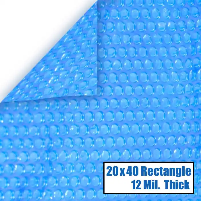 Popular 20 x 40 Rectangle - 12 mil Solar Cover for InGround Pools