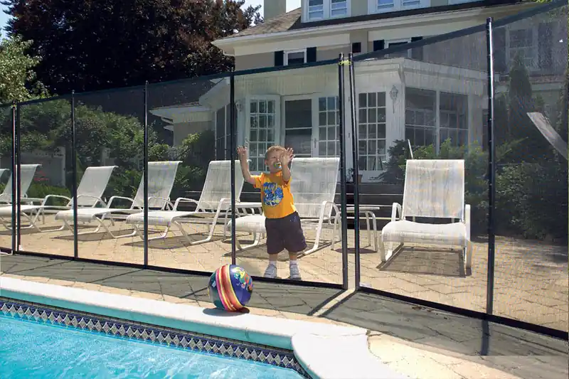 Baby-Loc Removable Child Safety Fencing 5' Tall x 15' Long Section with Aluminum Poles High Quality