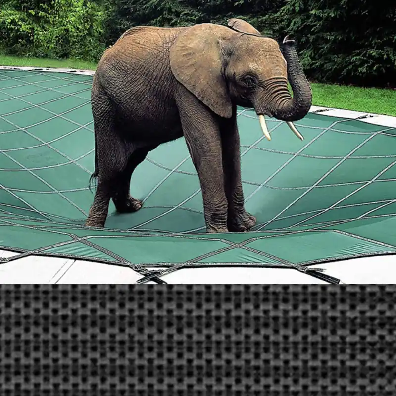 Loop-Loc - 8 x 8 Gray Mesh Rectangle Safety Cover for Inground Pools Latest