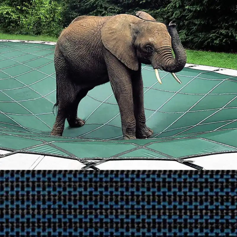 Loop-Loc - 30 x 60 Blue Mesh Rectangle Safety Cover for Inground Pools Same Day Shipping