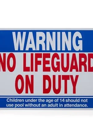 National Stock Sign - No Lifeguard on Duty Sign While Supplies Last