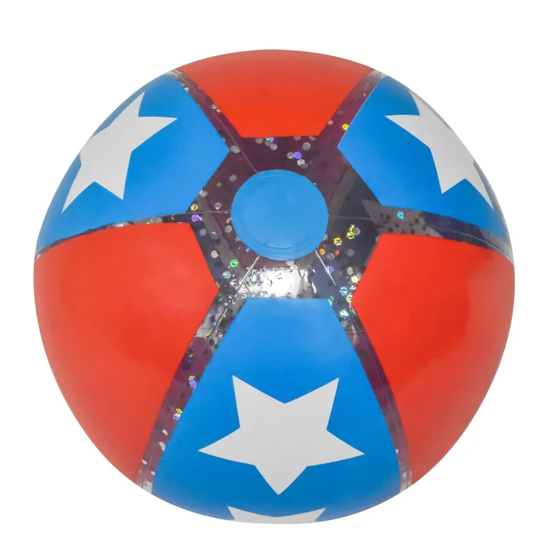 Genuine Star Spangled Glitter 27in Beach Ball