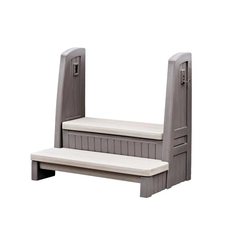 Price Drop Step2 - Hot Tub Storage Steps with Handrails (Dark Cedar)