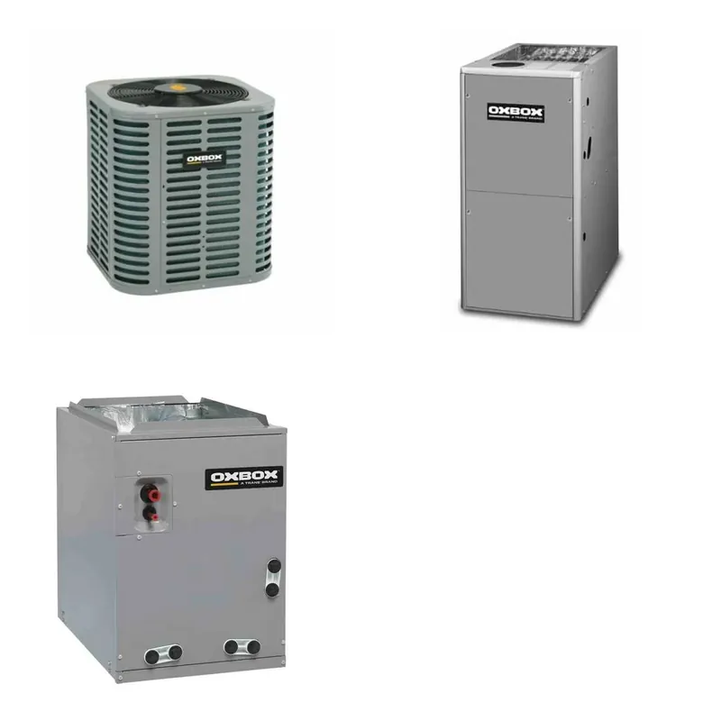 Next Day Delivery Oxbox 2-Ton 24000 BTU R-454B 13.4 SEER2 Gas/Electric Split System - J5AC3024A1000+J801V080BM4SEB+J5GXCB004AC6HU