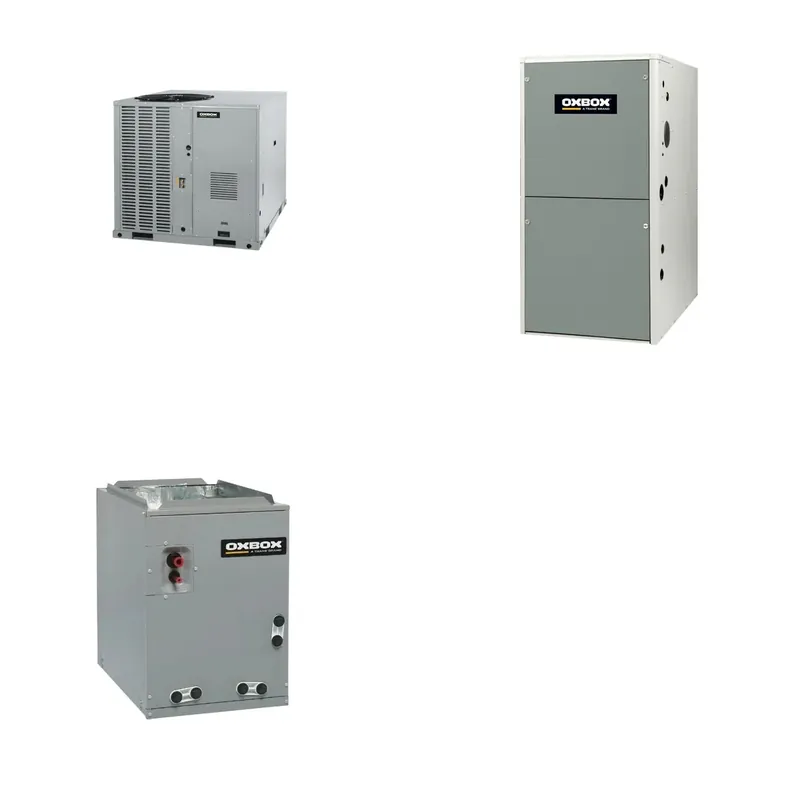 Oxbox 5-Ton 60000 BTU R-454B 14.3 SEER2 Gas/Electric Split System - J5AC5060A1000+J962V100DU5SA+J5MXCD010AC6HC Fan Favorite