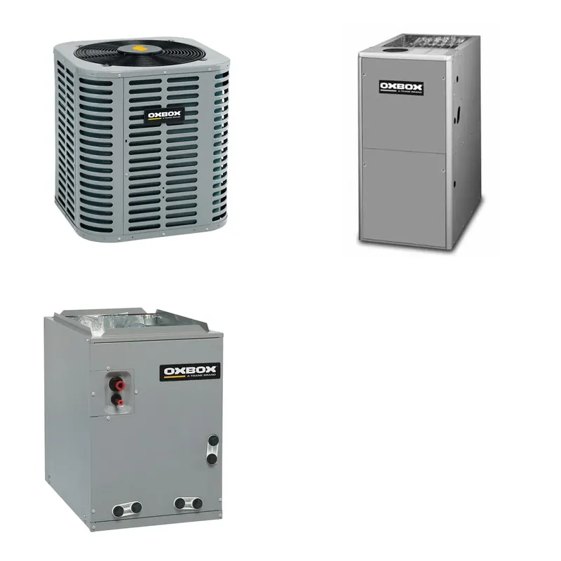 Seasonal Sale Oxbox 3-Ton 36000 BTU R-454B 14.3 SEER2 Gas/Electric Split System - J5AC5036A1000+J801V080BM4SEB+J5MXCB004AC6HC