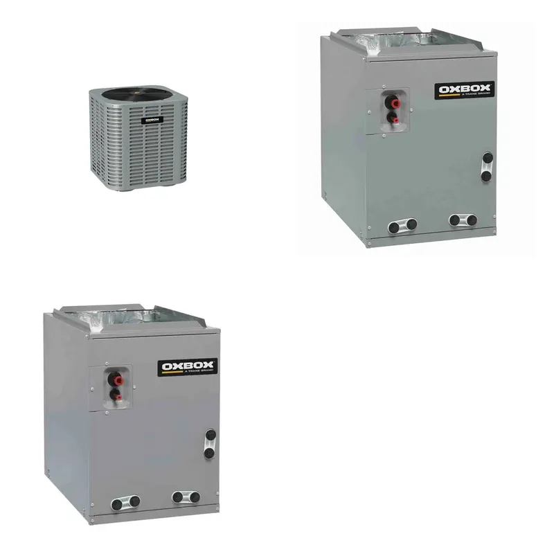Mega Sale Oxbox 2-Ton 24000 BTU R-454B 14.3 SEER2 Gas/Electric Split System - J5AC5024A1000+J962V080BU3SA+J5MXCA003AC6HC