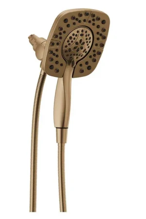 Brand New Delta 58498-CZ In2ition Gold 4-Spray Dual Wall Mount Fixed and Handheld Showerhead 1.75 GPM