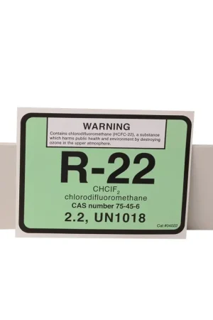 Diversitech DIVE-04022 Refrigerant Id Label Vinyl New Arrival