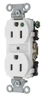 Free Returns Hubbell 8200WHI Hospital Grade Duplex Receptacle 15A 125V